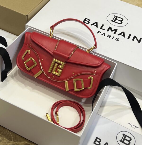 Balmain original single cowhide genuine leather  Women's Bag-26cm with original box free shipping