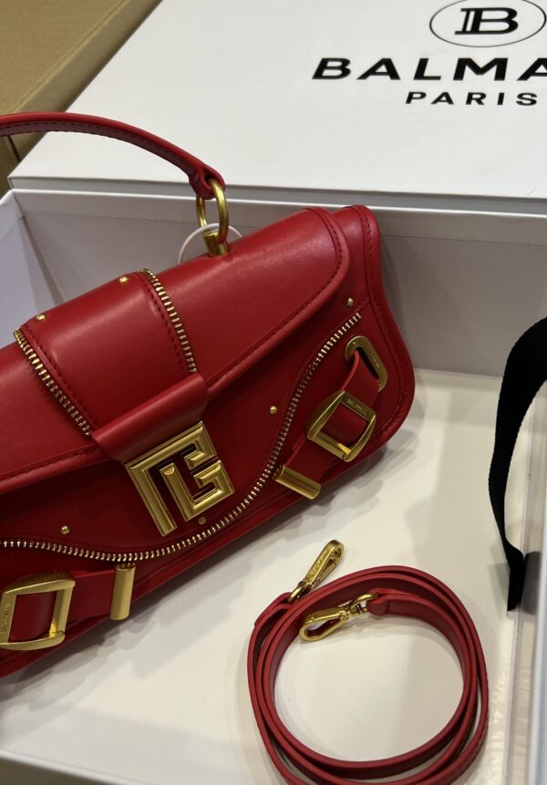 Balmain original single cowhide genuine leather  Women's Bag-26cm with original box free shipping