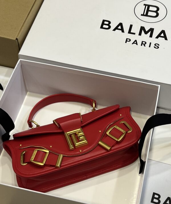 Balmain original single cowhide genuine leather  Women's Bag-26cm with original box free shipping