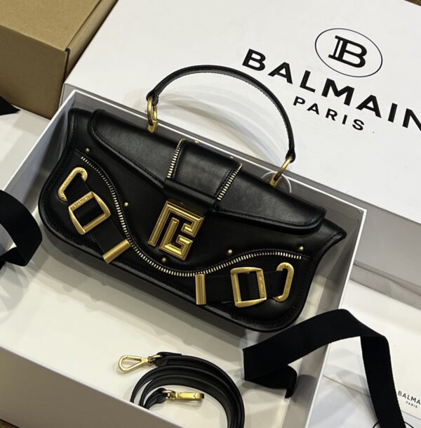 Balmain original single cowhide genuine leather  Women's Bag-26cm with original box free shipping
