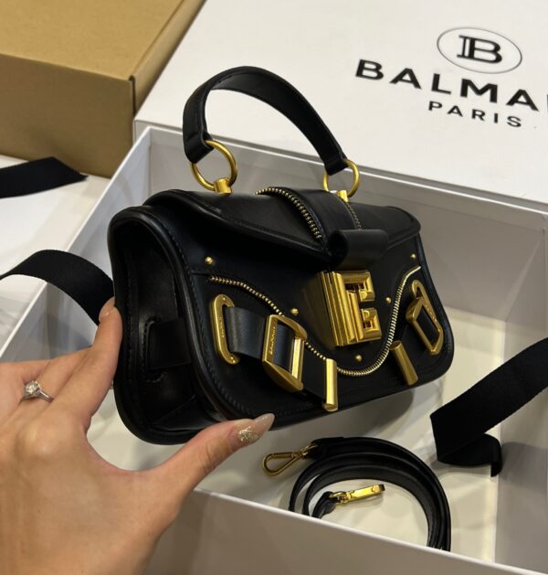 Balmain original single cowhide genuine leather  Women's Bag-26cm with original box free shipping