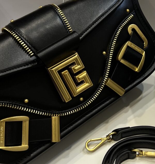 Balmain original single cowhide genuine leather  Women's Bag-26cm with original box free shipping