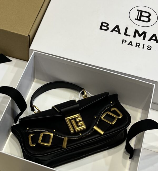 Balmain original single cowhide genuine leather  Women's Bag-26cm with original box free shipping