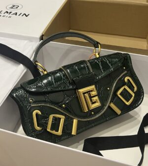 Balmain original single cowhide genuine leather  Women's Bag-26cm with original box free shipping