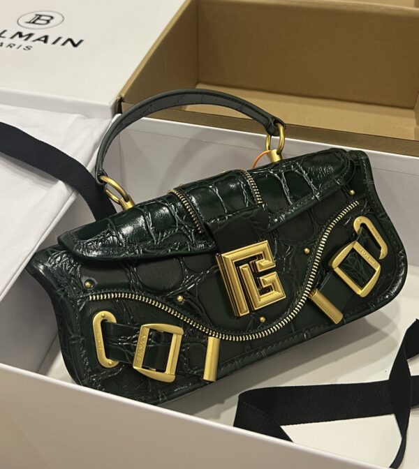 Balmain original single cowhide genuine leather  Women's Bag-26cm with original box free shipping