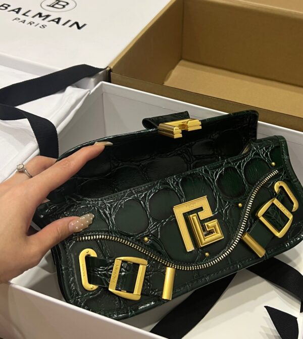 Balmain original single cowhide genuine leather  Women's Bag-26cm with original box free shipping