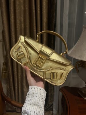 Balmain original single cowhide genuine leather  Women's Bag-26cm with original box free shipping