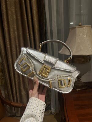 Balmain original single cowhide genuine leather  Women's Bag-26cm with original box free shipping