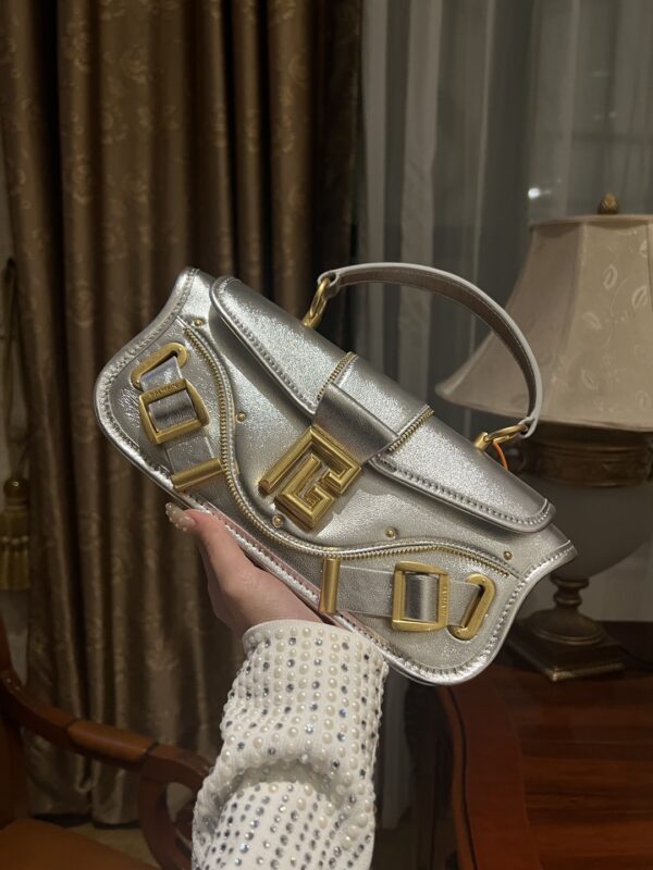Balmain original single cowhide genuine leather  Women's Bag-26cm with original box free shipping