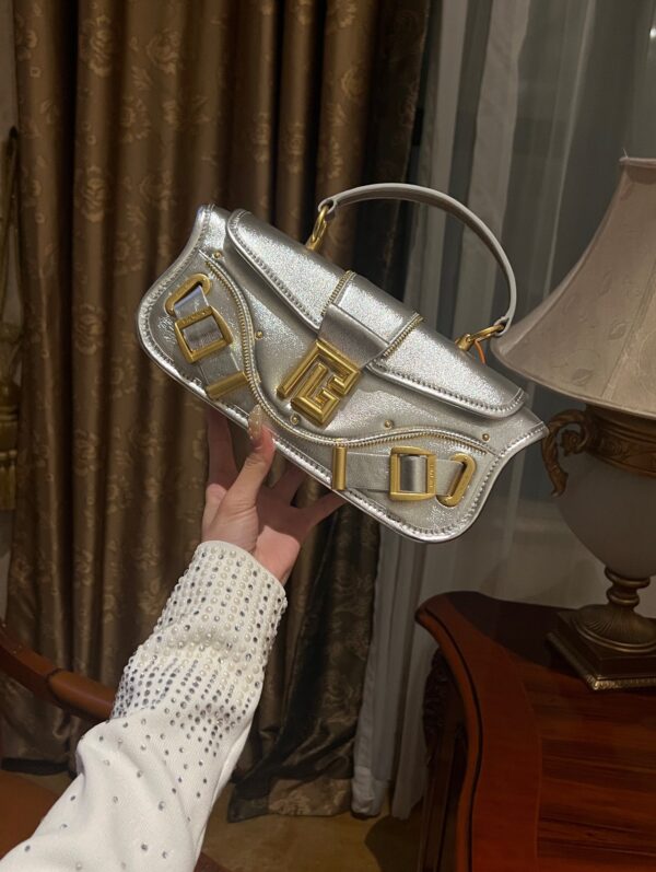 Balmain original single cowhide genuine leather  Women's Bag-26cm with original box free shipping