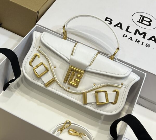 Balmain original single cowhide genuine leather  Women's Bag-26cm with original box free shipping