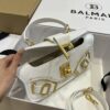 Balmain original single cowhide genuine leather  Women's Bag-26cm with original box free shipping