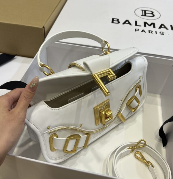 Balmain original single cowhide genuine leather  Women's Bag-26cm with original box free shipping