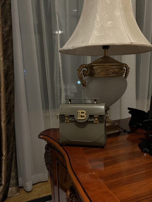 Balmain original single cowhide genuine leather  Women's Bag-23cm  with original box free shipping