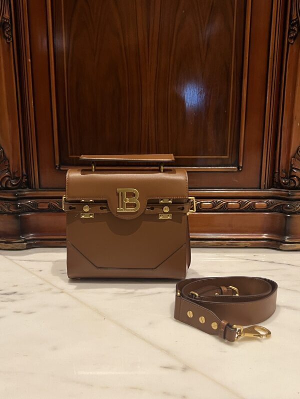 Balmain original single cowhide genuine leather  Women's Bag-23cm  with original box free shipping