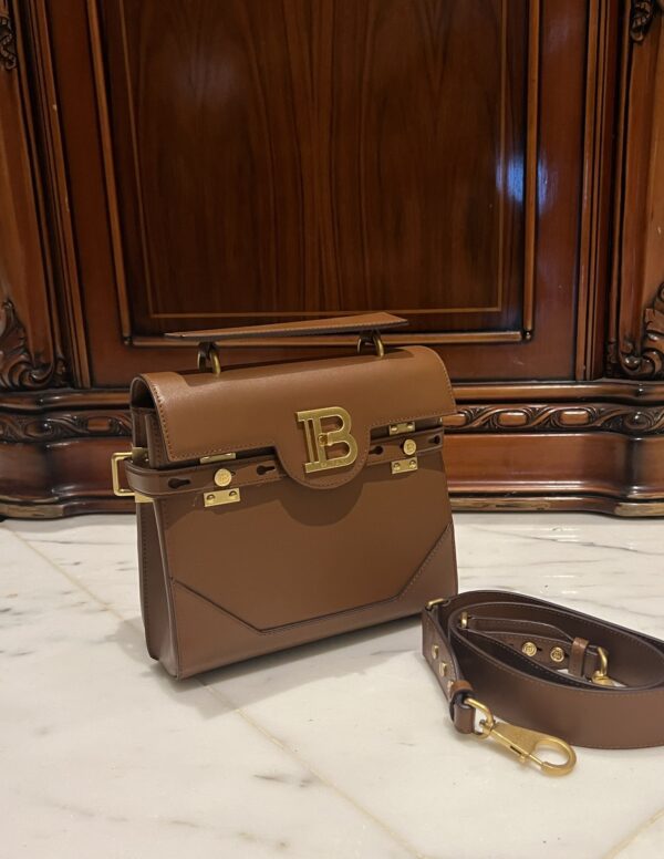 Balmain original single cowhide genuine leather  Women's Bag-23cm  with original box free shipping