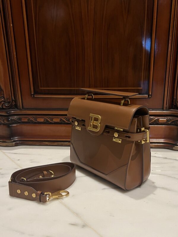 Balmain original single cowhide genuine leather  Women's Bag-23cm  with original box free shipping
