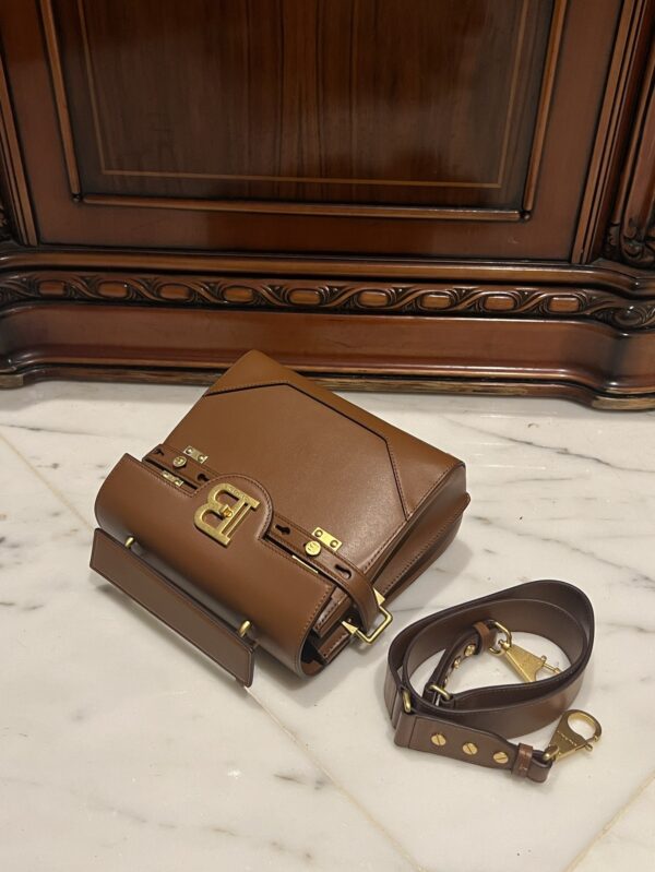 Balmain original single cowhide genuine leather  Women's Bag-23cm  with original box free shipping