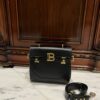 Balmain original single cowhide genuine leather  Women's Bag-23cm Black with original box free shipping