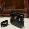 Balmain original single cowhide genuine leather  Women's Bag-23cm Black with original box free shipping