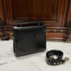 Balmain original single cowhide genuine leather  Women's Bag-23cm Black with original box free shipping