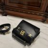 Balmain original single cowhide genuine leather  Women's Bag-23cm Black with original box free shipping