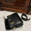 Balmain original single cowhide genuine leather  Women's Bag-23cm Black with original box free shipping
