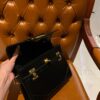Balmain original single cowhide genuine leather  Women's Bag-23cm Black with original box free shipping