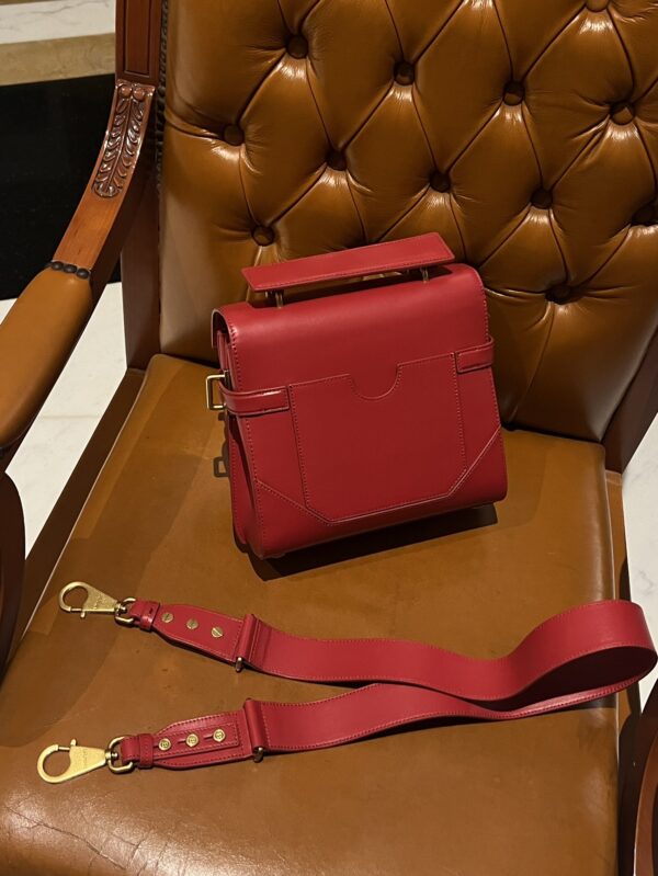 Balmain original single cowhide genuine leather  Women's Bag-23cm with original box free shipping
