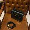 Balmain original single cowhide genuine leather  Women's Bag-23cm blue with original box free shipping