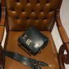 Balmain original single cowhide genuine leather  Women's Bag-23cm blue with original box free shipping