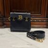 Balmain original single cowhide genuine leather  Women's Bag-23cm blue with original box free shipping