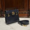Balmain original single cowhide genuine leather  Women's Bag-23cm blue with original box free shipping