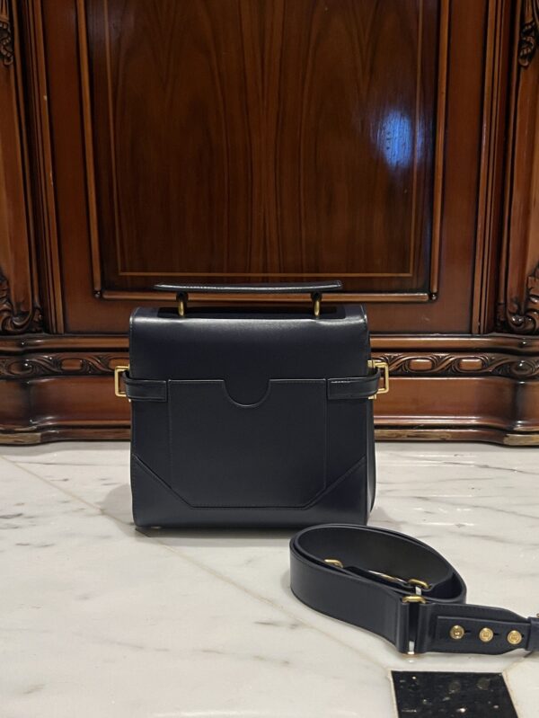 Balmain original single cowhide genuine leather  Women's Bag-23cm blue with original box free shipping
