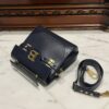 Balmain original single cowhide genuine leather  Women's Bag-23cm blue with original box free shipping