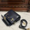 Balmain original single cowhide genuine leather  Women's Bag-23cm blue with original box free shipping