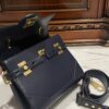 Balmain original single cowhide genuine leather  Women's Bag-23cm blue with original box free shipping