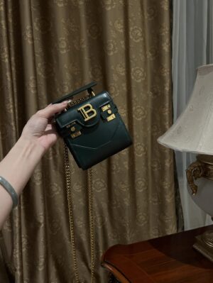 Balmain original single cowhide genuine leather mini  Women's Bag-10cm  with original box free shipping