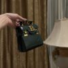 Balmain original single cowhide genuine leather mini  Women's Bag-10cm  with original box free shipping
