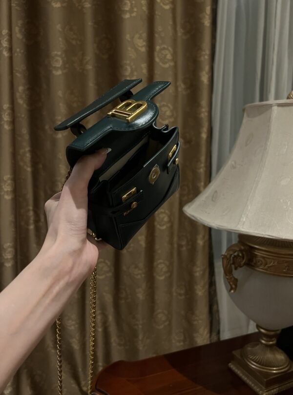 Balmain original single cowhide genuine leather mini  Women's Bag-10cm  with original box free shipping