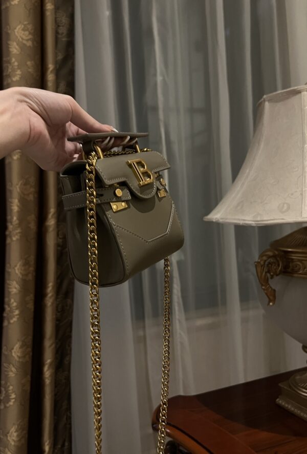 Balmain original single cowhide genuine leather mini  Women's Bag-10cm  with original box free shipping