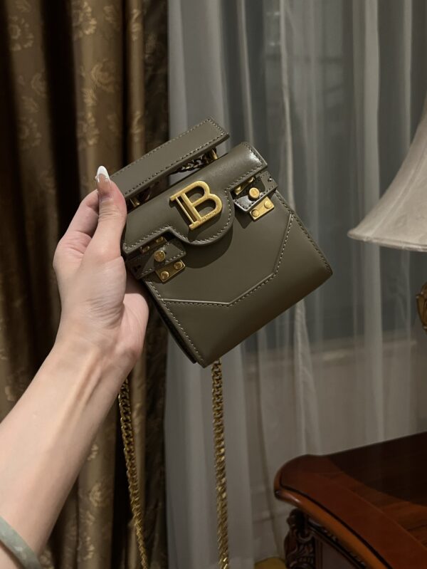 Balmain original single cowhide genuine leather mini  Women's Bag-10cm  with original box free shipping