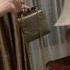 Balmain original single cowhide genuine leather mini  Women's Bag-10cm  with original box free shipping