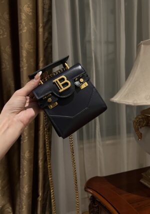 Balmain original single cowhide genuine leather mini  Women's Bag-10cm  with original box free shipping