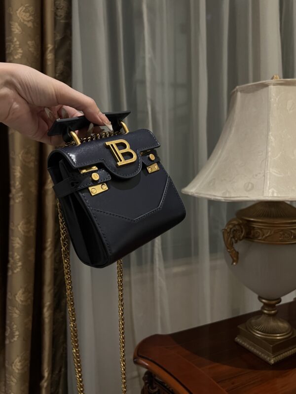 Balmain original single cowhide genuine leather mini  Women's Bag-10cm  with original box free shipping