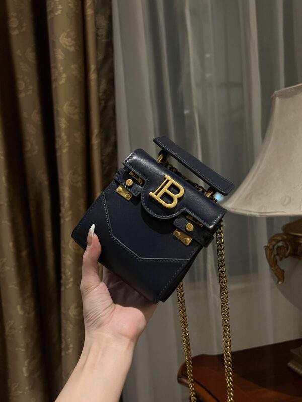 Balmain original single cowhide genuine leather mini  Women's Bag-10cm  with original box free shipping