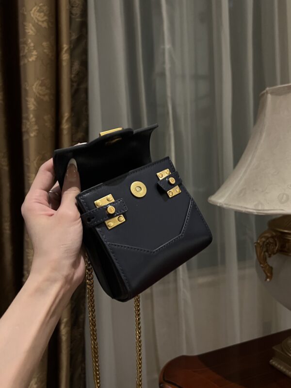 Balmain original single cowhide genuine leather mini  Women's Bag-10cm  with original box free shipping