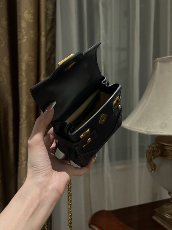 Balmain original single cowhide genuine leather mini  Women's Bag-10cm  with original box free shipping