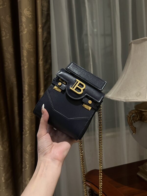 Balmain original single cowhide genuine leather mini  Women's Bag-10cm  with original box free shipping