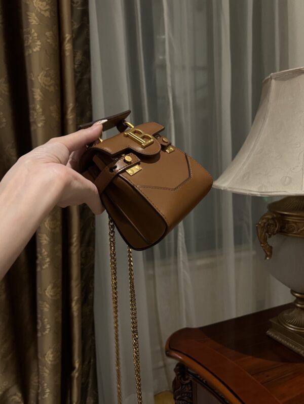 Balmain original single cowhide genuine leather mini  Women's Bag-10cm  with original box free shipping